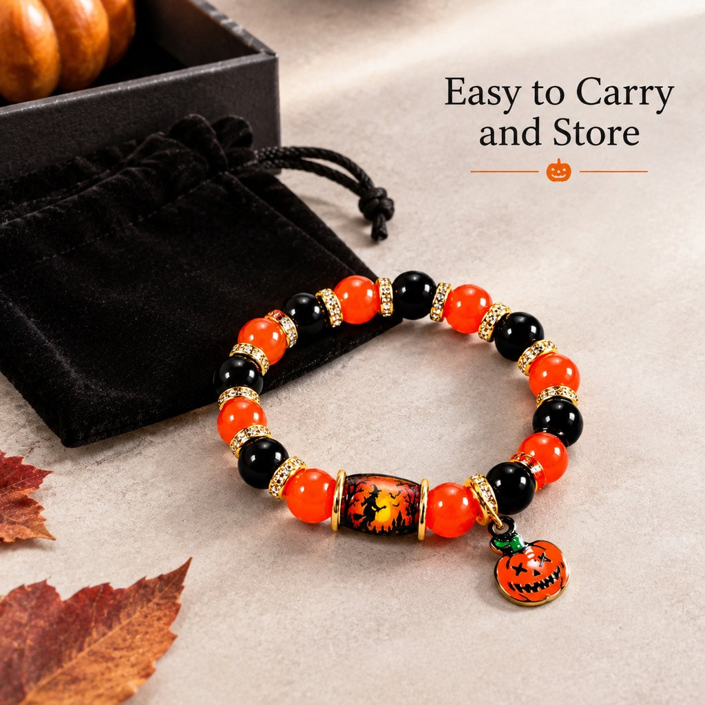 Limited Edition Halloween Crystal Beaded Bracelet (6 Spooky Styles)