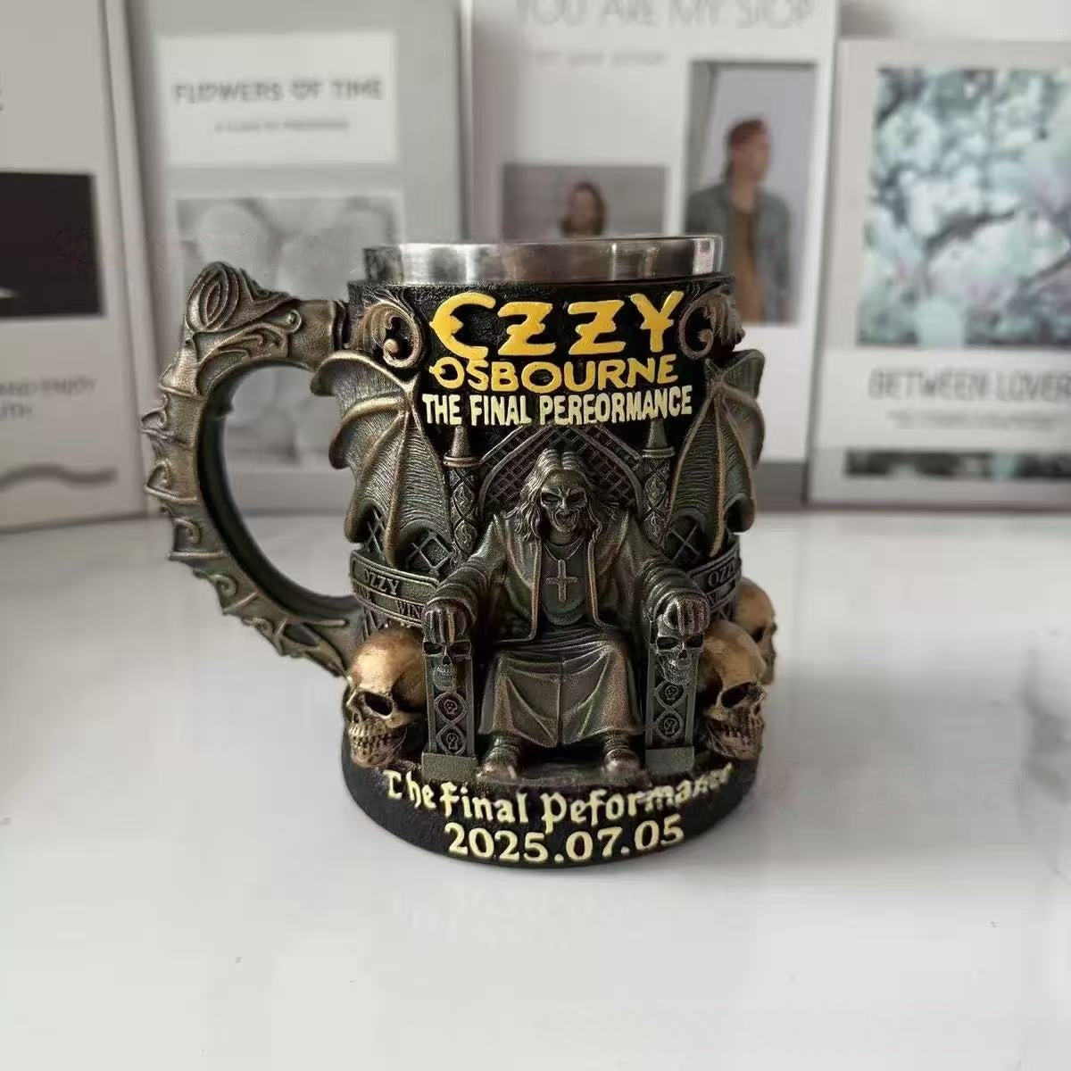 Ozzy Osbourne 3D Gothic Skull Mug - The Final Performance | Heavy Metal Coffee Cup