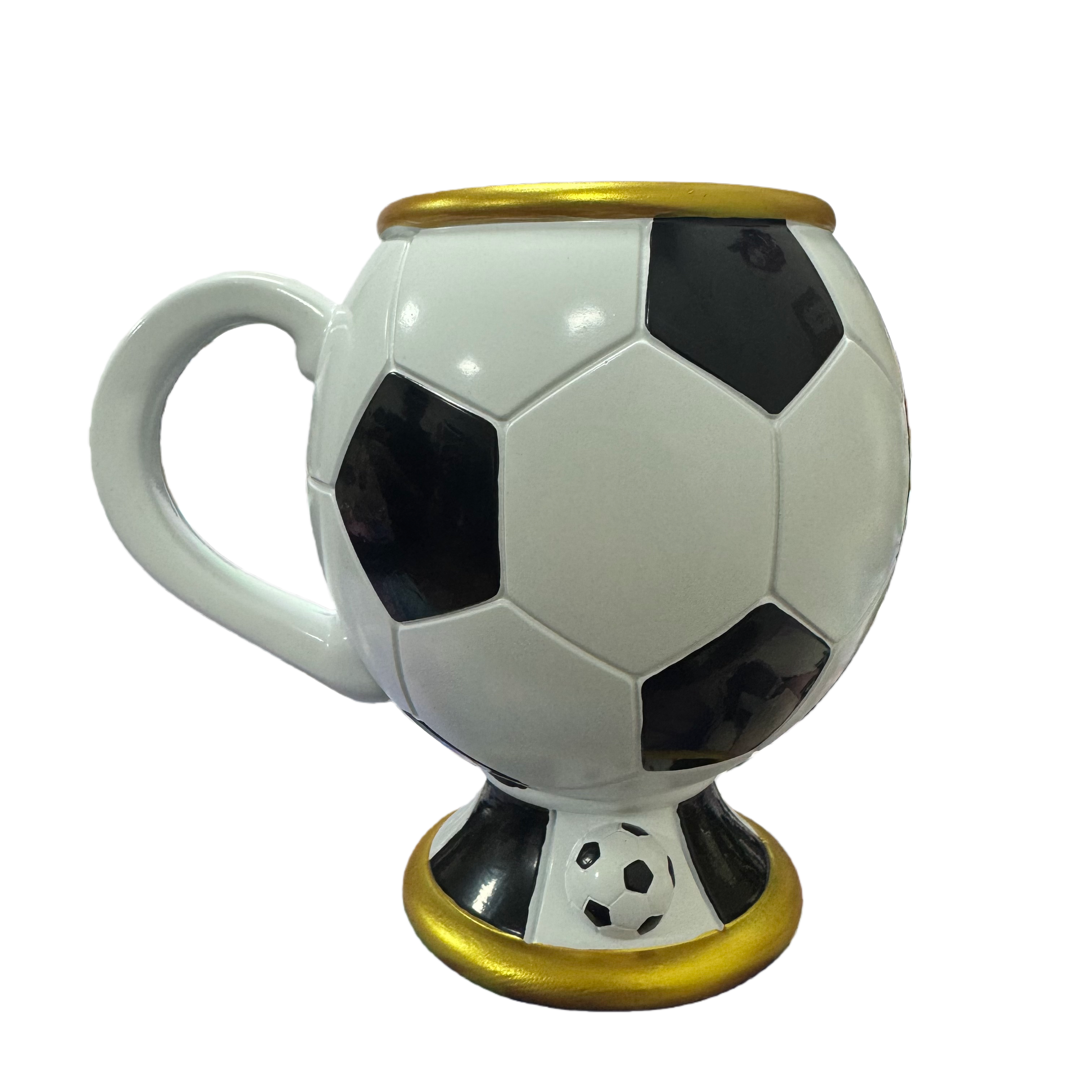 3D Soccer Ball Trophy Mug - World Cup Spirit | Stainless Steel Football Coffee Cup