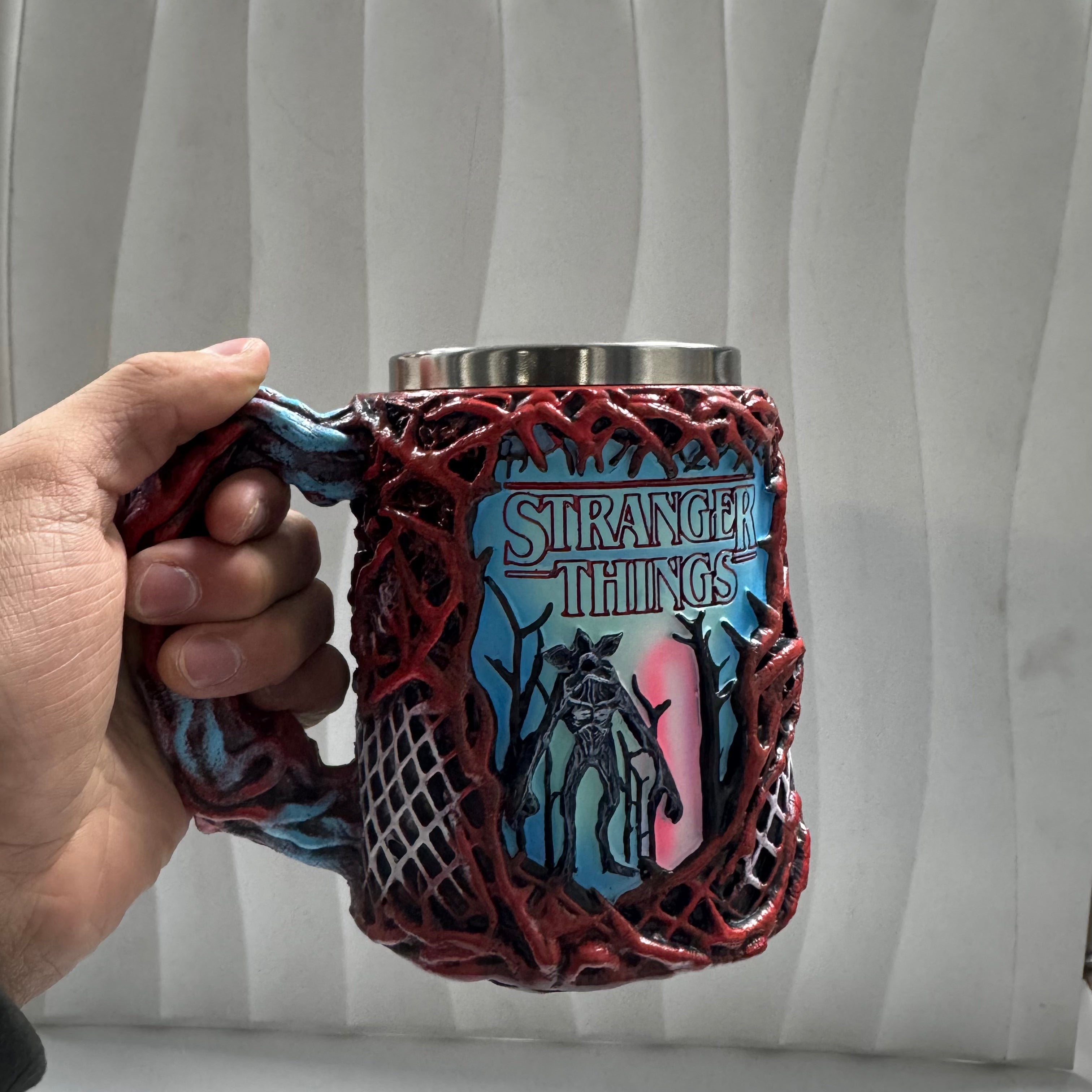 Stranger Things Demogorgon 3D Mug - Monster Flower Face | Stainless Steel Horror Coffee Cup