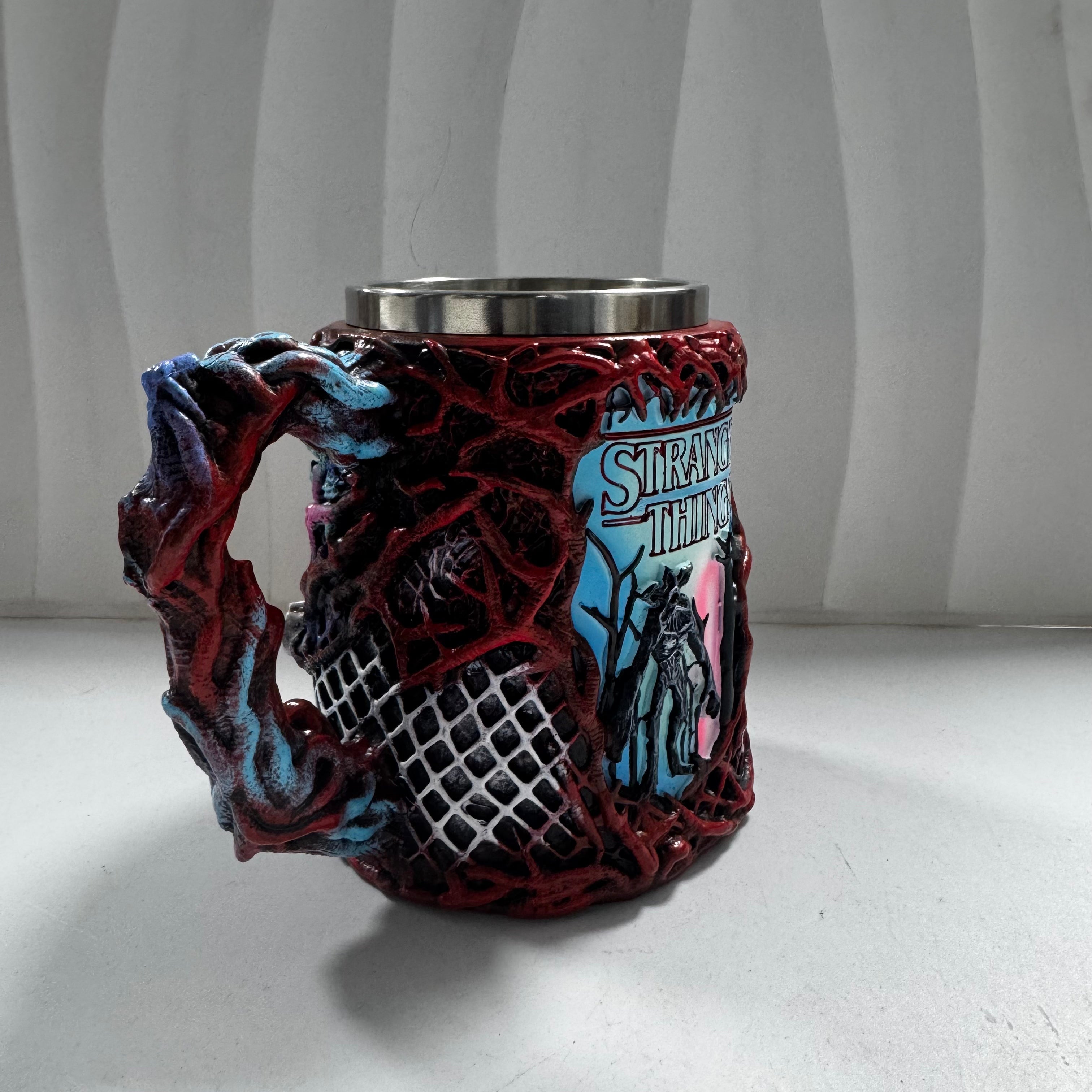 Stranger Things Demogorgon 3D Mug - Monster Flower Face | Stainless Steel Horror Coffee Cup