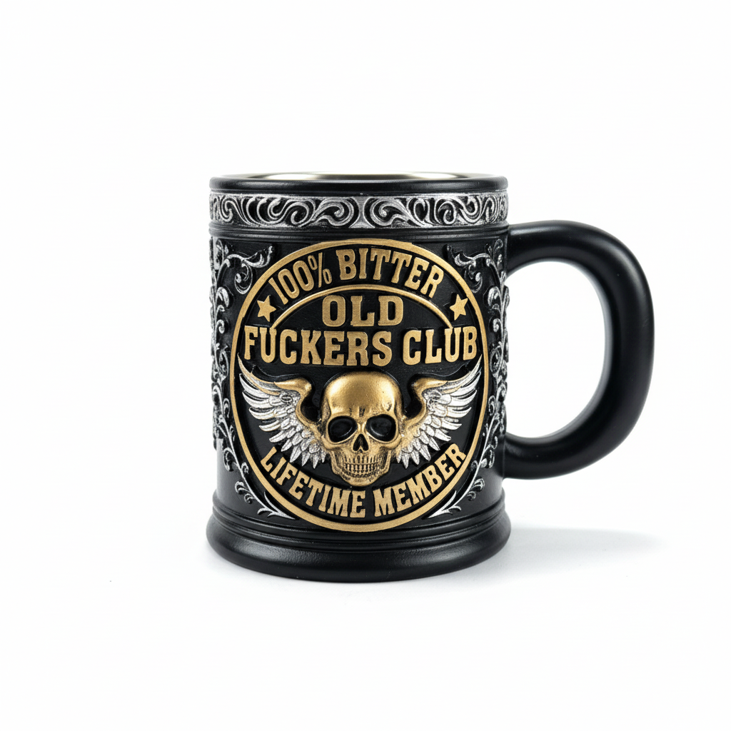3D Old Fuckers Club Mug - White Background