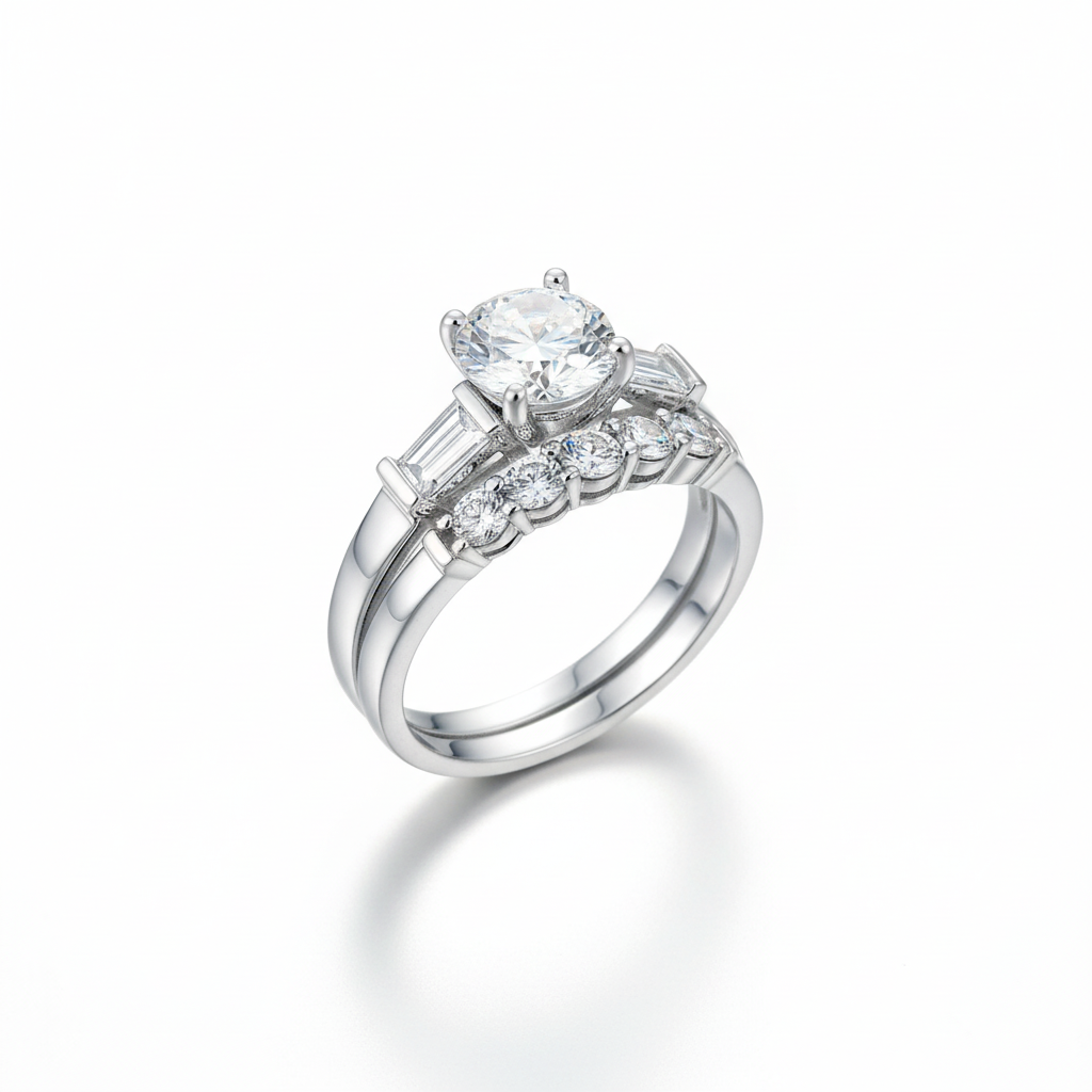 Elegant Zircon Ring - Professional Product Photo