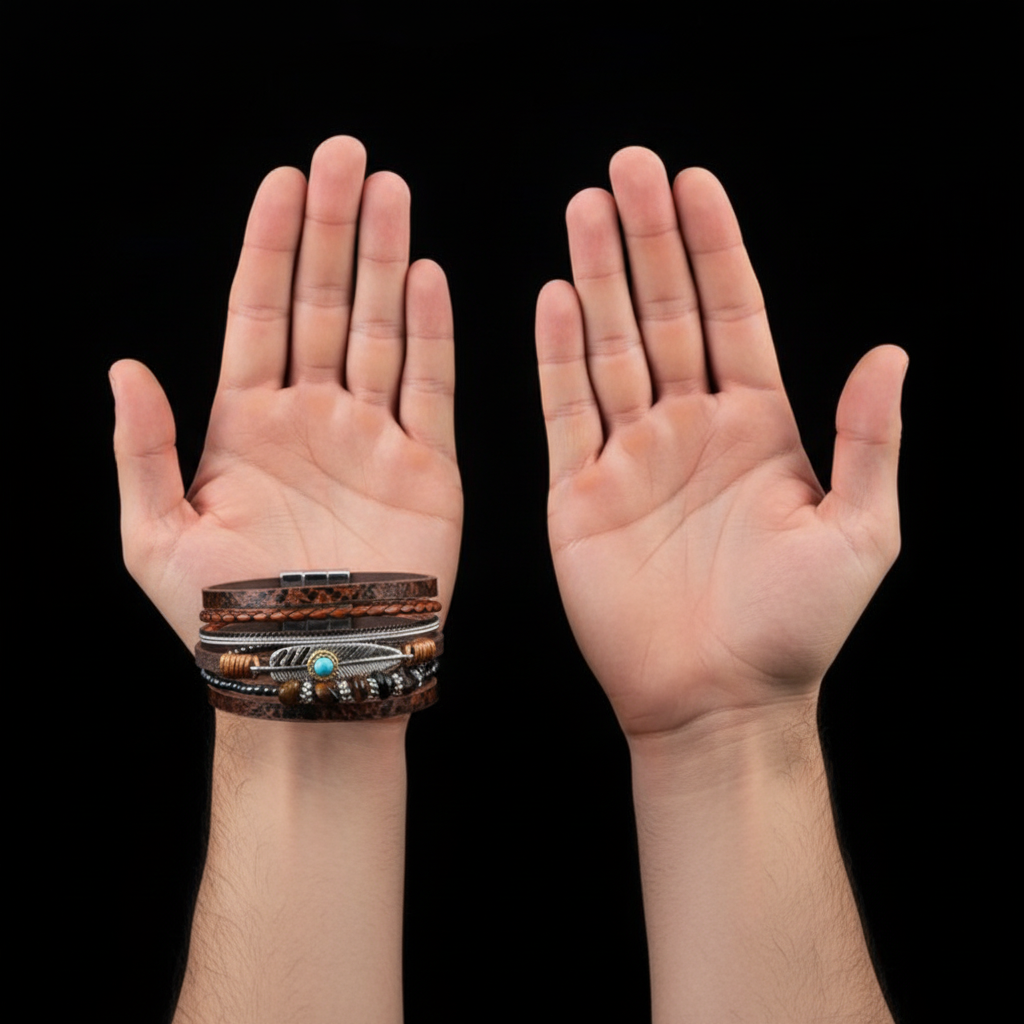 Vintage Feather Bracelet size reference