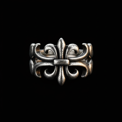 Vintage Cross Ring macro detail