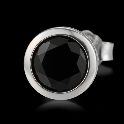 Black Onyx Studs macro detail