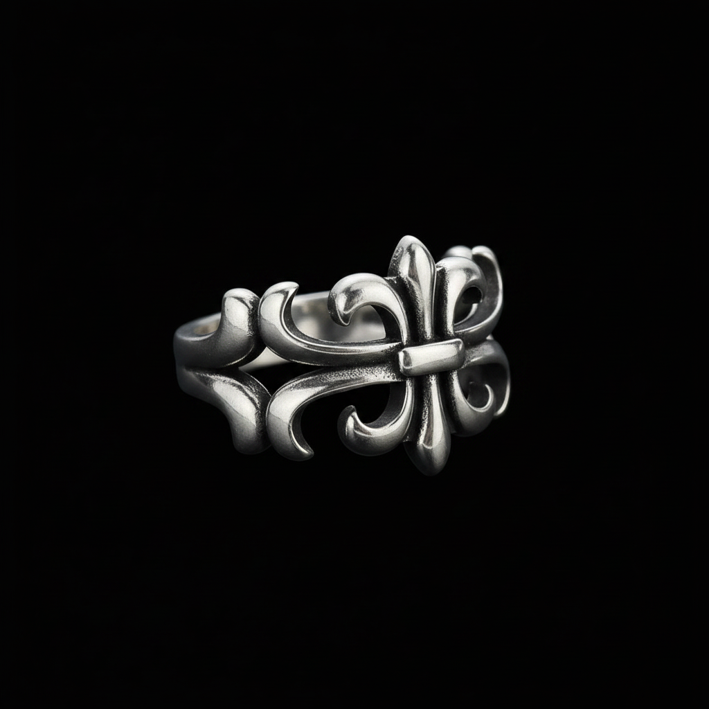 Vintage Cross Ring main image, pure black background