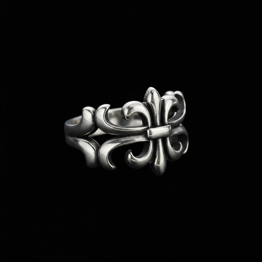 Vintage Cross Ring main image, pure black background
