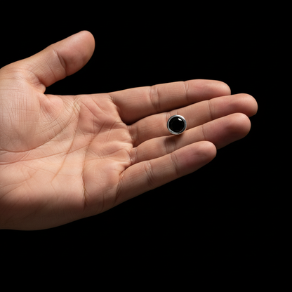 Black Onyx Studs size reference