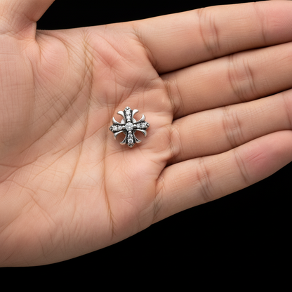 Pave Cross Studs size reference