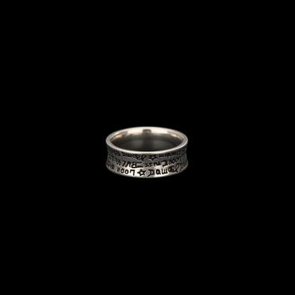 Graffiti Letter Ring main image, pure black background