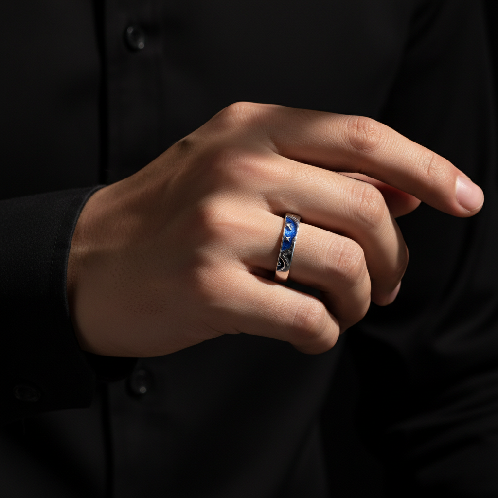Starry Night Ring worn