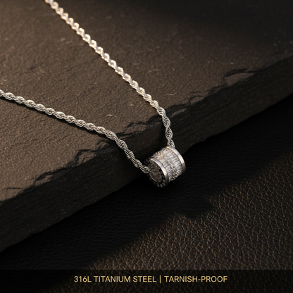Barrel Pendant Necklace material 316L titanium steel