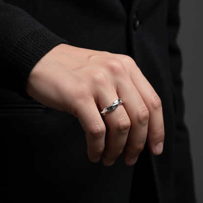 Mobius Ring worn