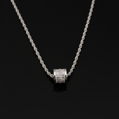 Barrel Pendant Necklace main image, pure black background