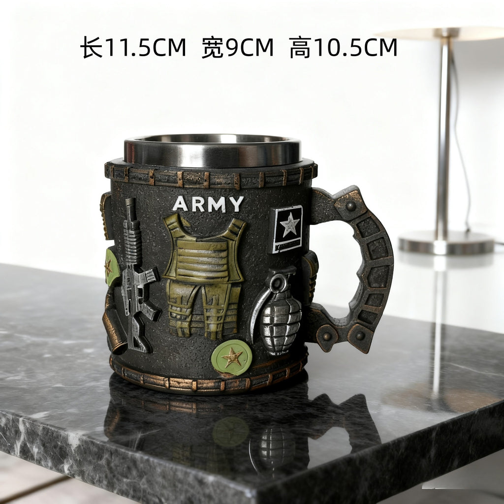 3D Military Mug Collection - Armed Forces Coffee Cup | Stainless Steel Tactical Mug