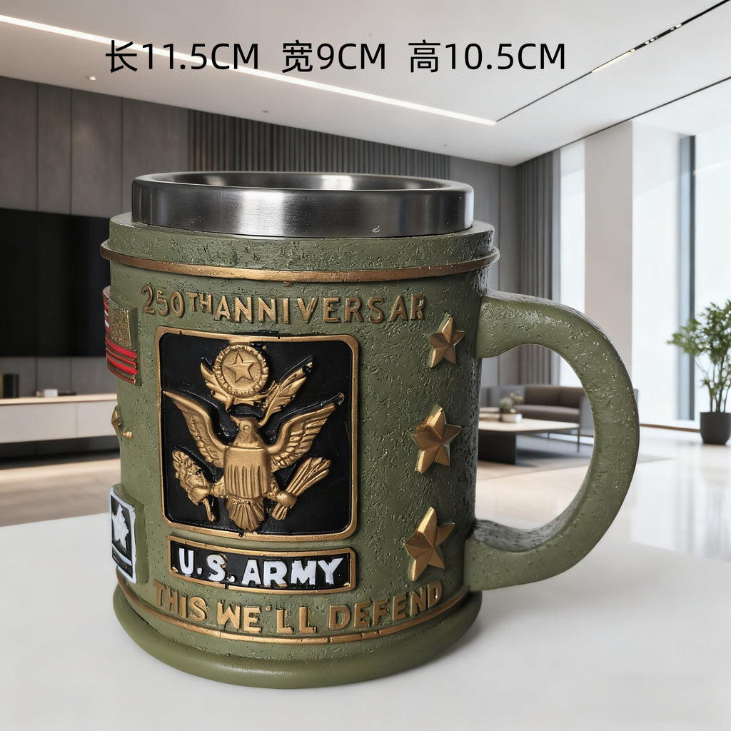 3D Military Mug Collection - Armed Forces Coffee Cup | Stainless Steel Tactical Mug