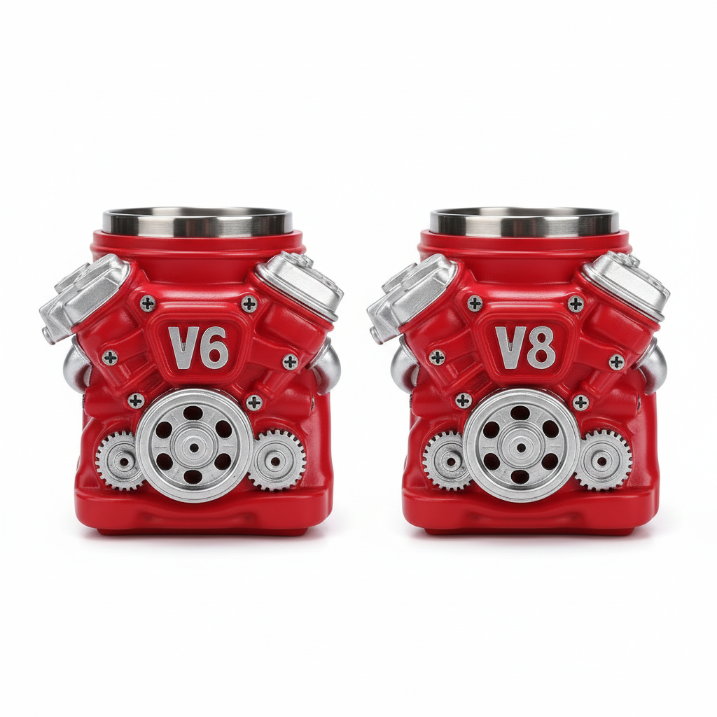 V6 and V8 Engine Mugs - White Background 1:1